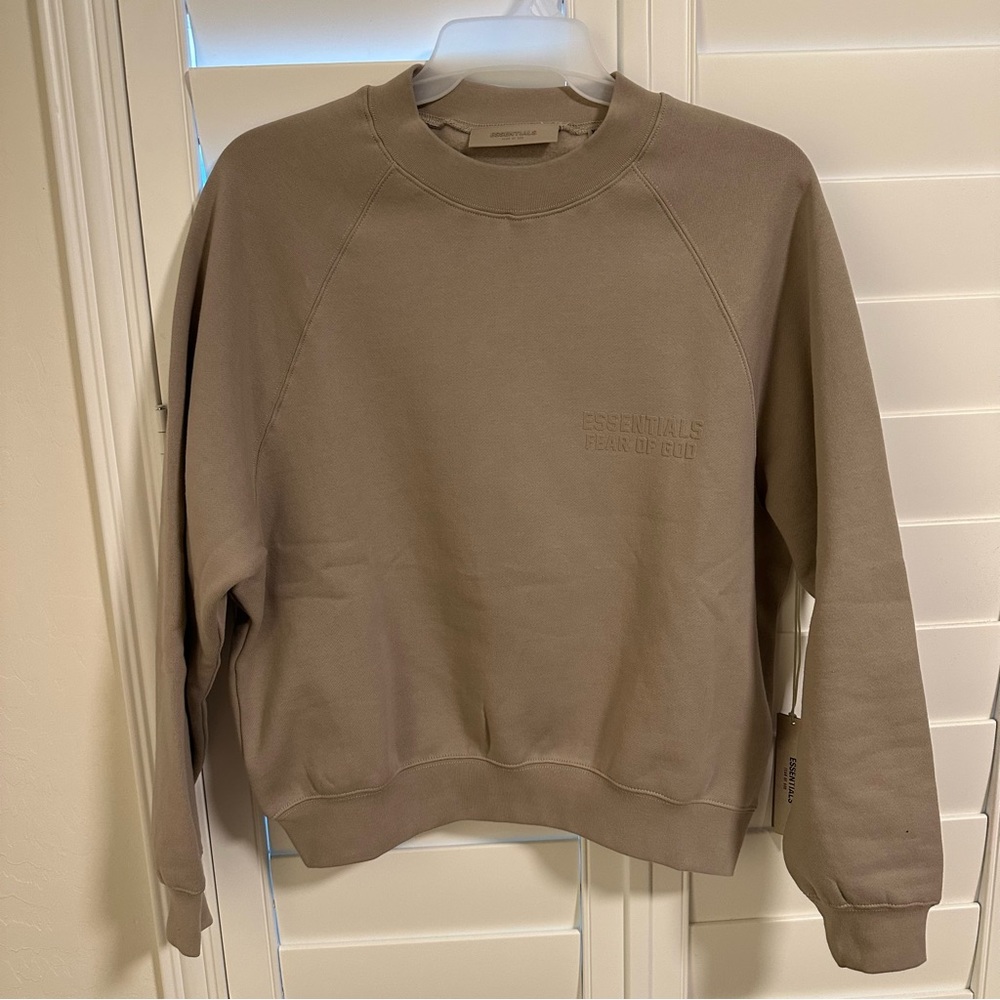 ESSENTIALS Fear of God Crewneck Sweater (Smoke)(XS)(NWT)